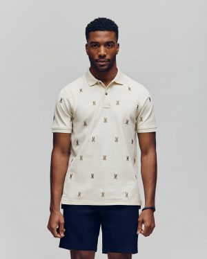 Mens holland all over bunny pique polo