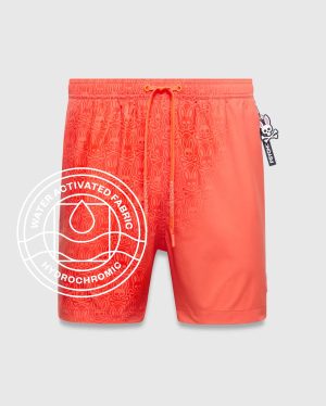 Mens samos hydrochromic printed swim trunk 6"