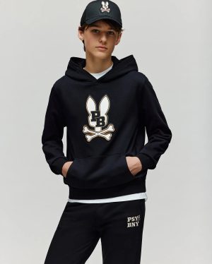 Kids wade cord patch hoodie