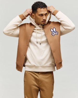 Mens wade knit varsity bomber