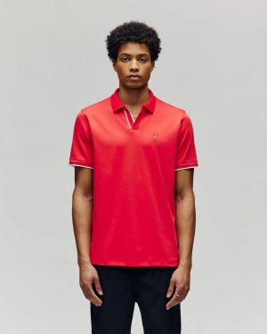 Mens kendell interlock johnny collar polo