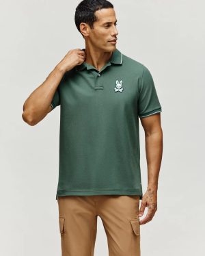 Mens tate bunny pique polo