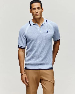 Mens lazare knit polo