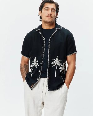 Mens brad linen shirt