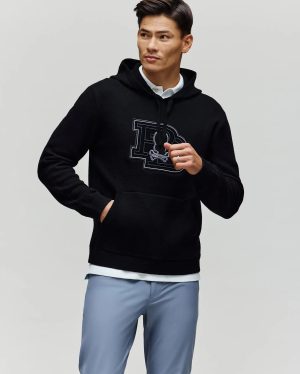 Mens marlon texture stitch hoodie