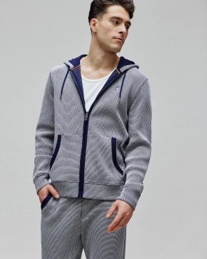Mens maxton waffle full zip hoodie