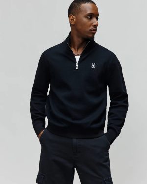Mens maxton waffle 1/4 zip