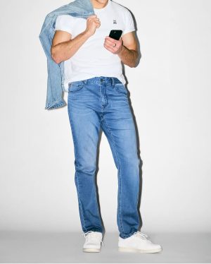 Mens ace knit straight leg denim pant 32 l