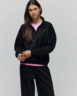 Womens jules lurex 1/4 zip pullover
